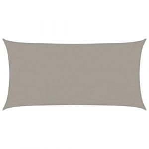 VidaXL Voile d'ombrage 160 g/m² rectangulaire Gris Clair 3x6 m PEHD, Voile de Soleil, Voile d’ombrage, Store de Patio, Voile de Pare-Soleil