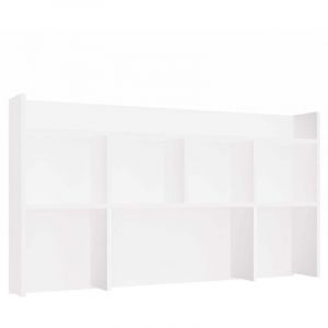 Kuba - Rangement surélevé de bureau 130 cm - étagères pour bureaux - Blanc