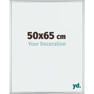 Your Decoration - 50x65 cm - Cadres Photos en Aluminium Avec Verre acrylique - Excellente Qualité - Argent Brillant - Cadre Decoration Murale - Austin,