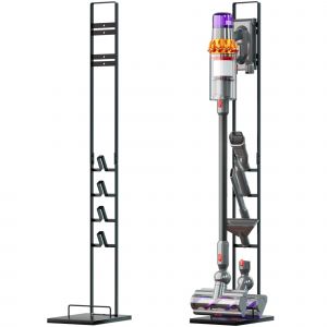 Vhbw Support d'aspirateur compatible avec Dyson SV12 Absolute, SV07, V11 Fluffy, SV05, DC61 aspirateur à batterie, aspirateur à main, gris foncé