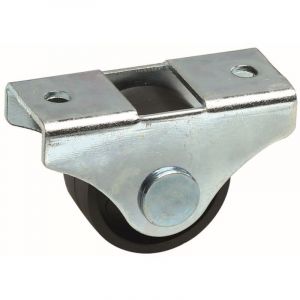 Roulette de meuble 25mm fixe noir