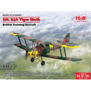 ICM Maquette Avion Dh. 82a Tiger Moth British Training Aircraft