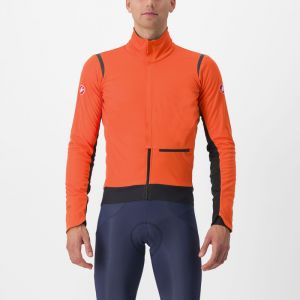 Castelli Alpha Doppio RoS Jacket - Veste vélo homme Red Orange / Black Reflex / Black M
