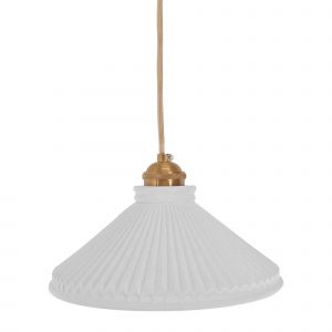 Suspension en plâtre couleur blanche 23cm