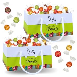 2 Paniers garnis de 25 LINDOR : blanc, pistache, caramel, lait, orange et double chocolat | A offrir ou pour d&eacute;corer la table