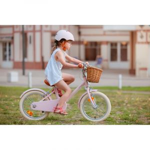 Vélo 16 pouces rose délicat pour enfant de 4-6 ans – Cadre léger