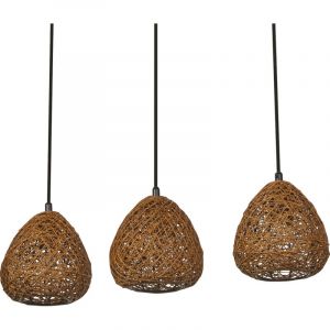 Osram Decor Paper Drop Linear Suspension d&eacute;corative avec abat-jour en papier, 3 t&ecirc;tes, avec culot E27, en papier/m&eacute;tal, IP20, beige