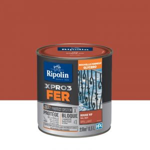 Ripolin Peinture fer intérieur / extérieur Xpro3 rouge vif brillant 0.5 l
