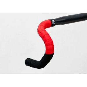 BikeRibbon Bike Ribbon 2Tone, Rouge Ruban de Guidon Noir, Taille Standard