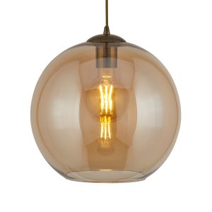 Image de Searchlight Suspension Balls, verre ambré, 25 cm