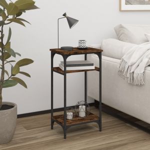 VidaXL Table d'appoint Chêne fumé 40x30x75 cm Bois d'ingénierie
