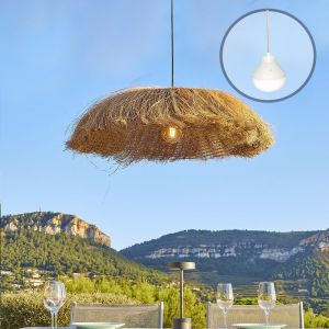 Lumisky Suspension nomade HAVANA NOMAD Bois clair Herbe marine H22CM