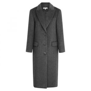 Morgan Manteau long boutonn&eacute; gris anthracite femme - Taille 36