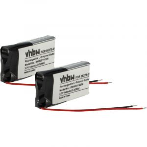 Vhbw 2x Batterie Remplacement Pour Plantronics 66278-01, Pa-Pl003, 79879-01 Pour Casque Audio, Écouteurs Sans Fil (140mah, 3,7v, Li-Polymère)
