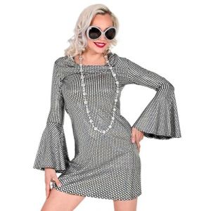 Widmann Déguisement robe étoile disco femme - Noir - Carnaval