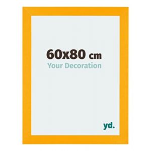 Your Decoration - 60x80 cm - Cadres Photo en mdf Avec Verre acrylique - Anti-Reflet - Excellente Qualité - Jaune - Cadre Decoration Murale - Mura.
