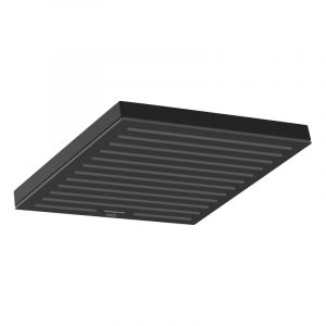 Hansgrohe Pulsify E - Douche de t&ecirc;te avec 1 type de jet (PowderRain), Douche de pluie carr&eacute;e (260 x 260 mm), Pommeau de douche pour montage au mur/plafond, Noir mat