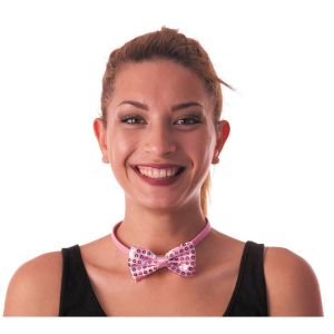 Ruedelafete Noeud papillon sequin Rose adulte