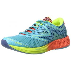 Image de Asics Noosa FF, Chaussures de Running Femme, Multicolore (Aquarium/Flash Coral/Safety Yellow), 37.5 EU