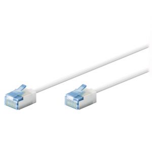 Goobay Câble RJ45 Slim Cat 6a U/FTP - 10 m - Blanc
