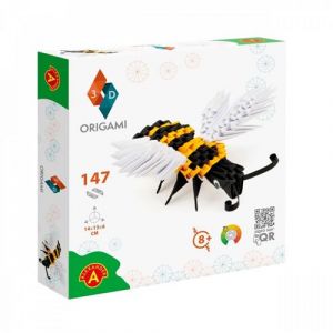 Origami 3D 501823-3D Origami abeille - Belle sculpture en papier 3D avec composants brevetés et instructions de montage compréhensibles (français non garanti), 147 pièces, 14 x 13 x 6 cm, + de 8 ans