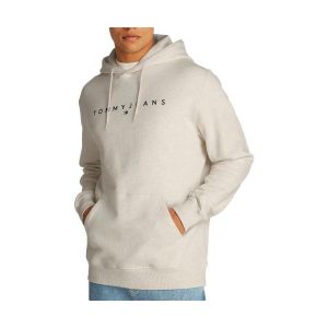 Tommy Jeans Sweat &agrave; capuche Regular Linear Logo gris - M