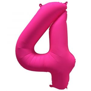 Ruedelafete Ballon Neon Rose : Chiffre 4