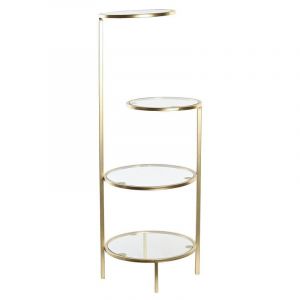 Dkd Home Decor - Etagère 32,5 x 30 x 86 cm Verre Doré Métal