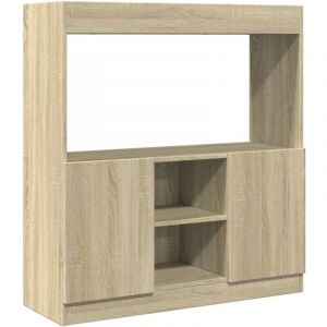 VidaXL Buffet haut chêne sonoma 92x33x100 cm bois d'ingénierie