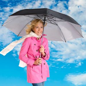 Wenko Parapluie r&eacute;sistant au vent noir