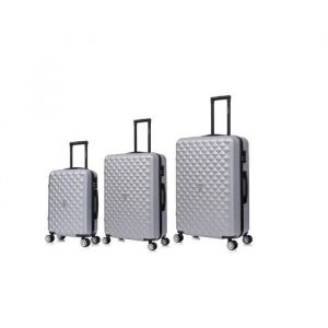 Celims France France - Set de Valises 3 Pièces | Cabine + Moyenne + Grande | Serrure Intégrée | Gris