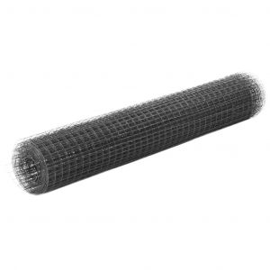 VidaXL Grillage Acier Et Rev¨ºtement En Pvc 25 X 1 M Carr¨¦ Vert