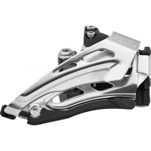 Shimano Deore MTB FD-M6025 D&eacute;railleur avant 2x10 vitesses Side Swing collier de serrage bas, noir/argent 66-69&deg; D&eacute;railleurs avant VTT