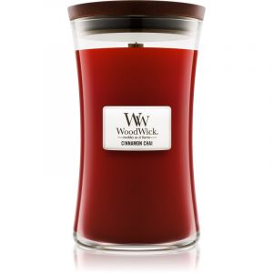 Woodwick Cinnamon Chai bougie parfumée avec mèche en bois 609.5 g