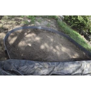 Nature Bordure de jardin Borderfix pour courbes- H 14 cm x 25 m - épaisseur 6 mm L 25m x H 14 cm / épaisseur 6mm