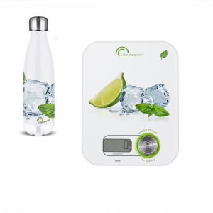 Little balance Balance de cuisine sans piles Kinetic Citron Ice + Bouteille isotherme