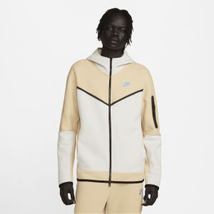 Nike Sweat à Capuche NSW Tech Fleece FZ - Gris/Marron/Bleu, pointure Medium - Gris - Taille Medium
