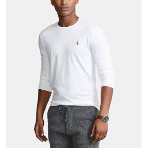 Ralph Lauren T-shirt manches longues coton Blanc Polo - Couleur Blanc - Taille S