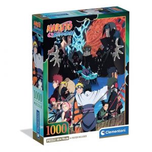 Clementoni Puzzle 1000 pièces Anime pour Adultes et garçons, Illustration Naruto avec Affiche Incluse, de la série Anime et Manga, idée Cadeau Homme et Femme, fabriqué en Italie, 50 x 70 cm, 37052