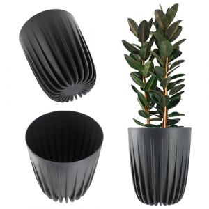 Cache Pot Eco + Insert Anthracite 19x22,5cm - Kadax