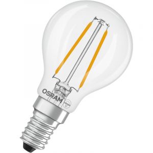 Osram Lampe LED Star Globe P25 Filament, 4 000 K blanc neutre, 1,8 W, E14, transparente, 250 lm, pour lampes de table, lampes d&eacute;coratives, &eacute;clairage d'accentuation, 15 000 h