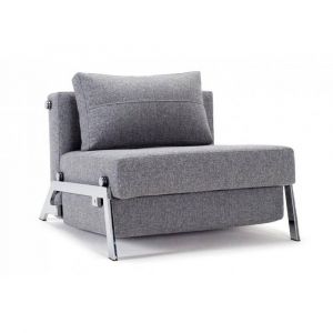 INNOVATION Fauteuil design SOFABED CUBED CHROME Twist_Granite convertible lit 200*96 cm