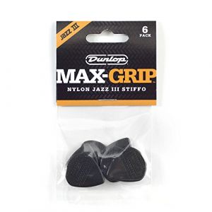 Dunlop ADU 471P3S - JAZZ III MAX-GRIP PLAYERS PACK STIFFO (PAR 6)
