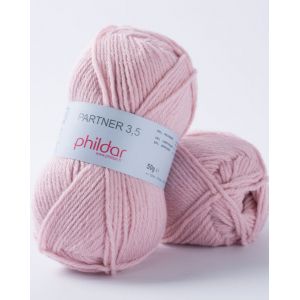 Pelote de fil &agrave; tricoter Partner 3,5 rose - Phildar
