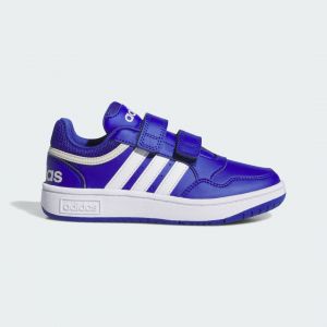 Image de Adidas Hoops Lifestyle Basketball Hook-and-Loop Shoes Chaussures, Team Royal Blue/Cloud White/Orbit Grey, 30 EU