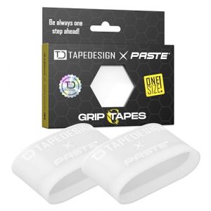 TAPEDESIGN – Bande antidérapante en Silicone pour protège-Tibias, Football, Hommes et Femmes, Blanc – Support pour Chaussettes de Football