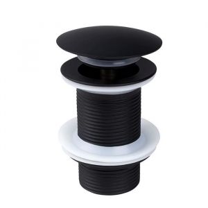 DMM Bonde de Lavabo - Universelle - Noir - Clic-clac - M&eacute;tal - Sans Trop-Plein