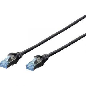 Image de Digitus C&acirc;ble de raccordement r&eacute;seau RJ45 Professional CAT 5e SF/UTP 2 m noir torsad&eacute; par paire