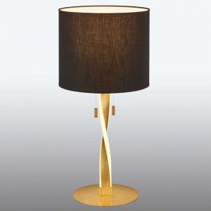 Trio Lampe 2 lampes led Nandor Or M&eacute;tal - Tissus 575310379