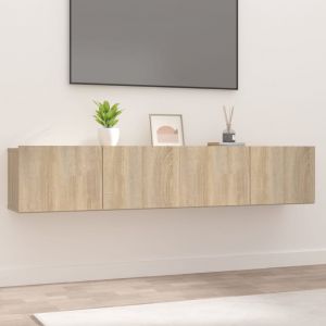VidaXL Meubles TV 2 pcs Chêne sonoma 80x30x30 cm Bois d'ingénierie